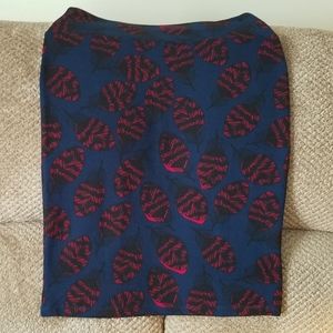 🧡 Lularoe Leaf Print Cassie Skirt Med
